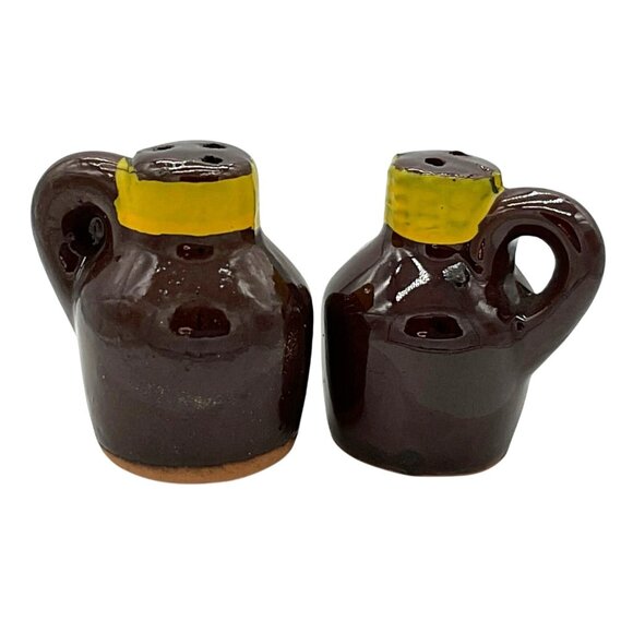 VTG DONKEY CART WITH LITTLE BROWN JUGS SALT & PEPPER SHAKERS CERAMIC JAPAN - Picture 6 of 7
